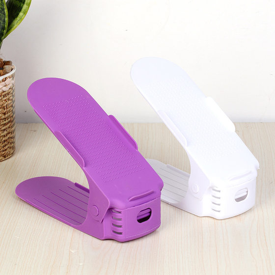 Second generation new thickened removable adjustable storage shoe rack DIY creative simple plastic double-layer shoe rack