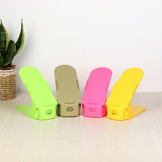 Second generation new thickened removable adjustable storage shoe rack DIY creative simple plastic double-layer shoe rack