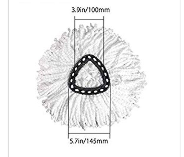 肥厚ファインファイバー綿スポンジモップヘッド交換用三角形回転モップヘッド Vileda O-cedar モップ|undefined