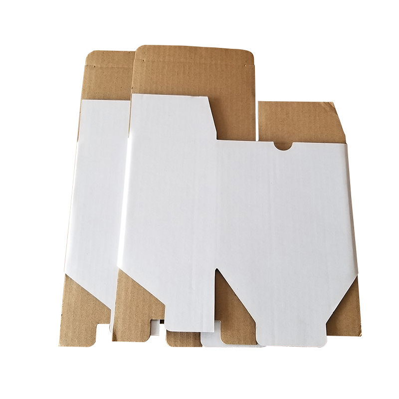 White carton spot packing box three-layer hard packing box express corrugated kraft packaging box white box