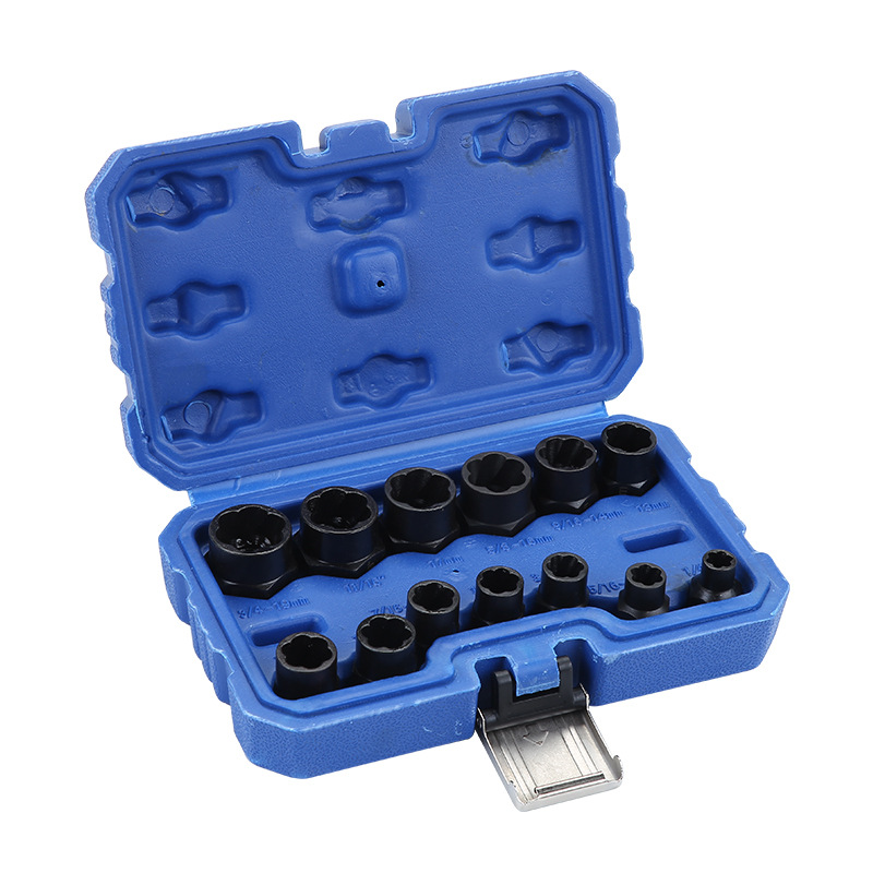 Factory direct new high hardness 13pc broken nut Bolt extraction device broken nut removal tool