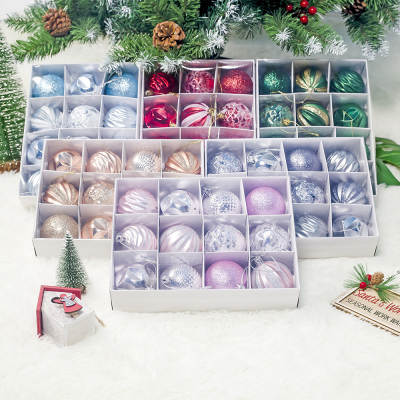 Christmas tree decorations 6cm decorative ball 2022 cross-border new Christmas hanging ball 12 boxed manufacturers wholesale