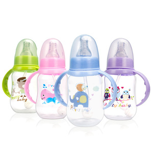 Arc baby PP bottle with handle label plastic bottle 150ML mother and infant products factory plastic box