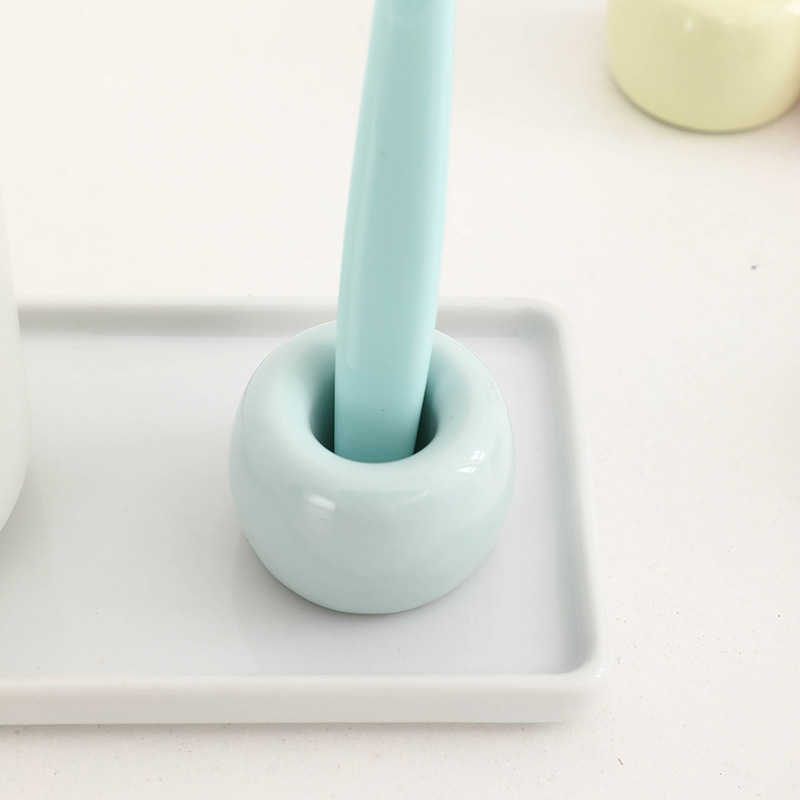 Japanese Style Ceramic Toothbrush Holder Storage Rack Toothbrush Base Nordic Style Home Trembling Tone Storage Toothbrush Holder