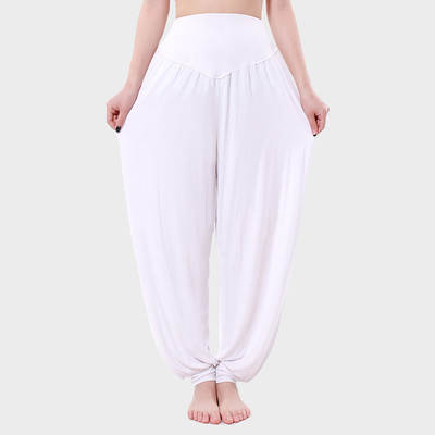 Modal bloomers yoga pants sports loose European and American running pants fitness pants ankle-tied pants outer wear