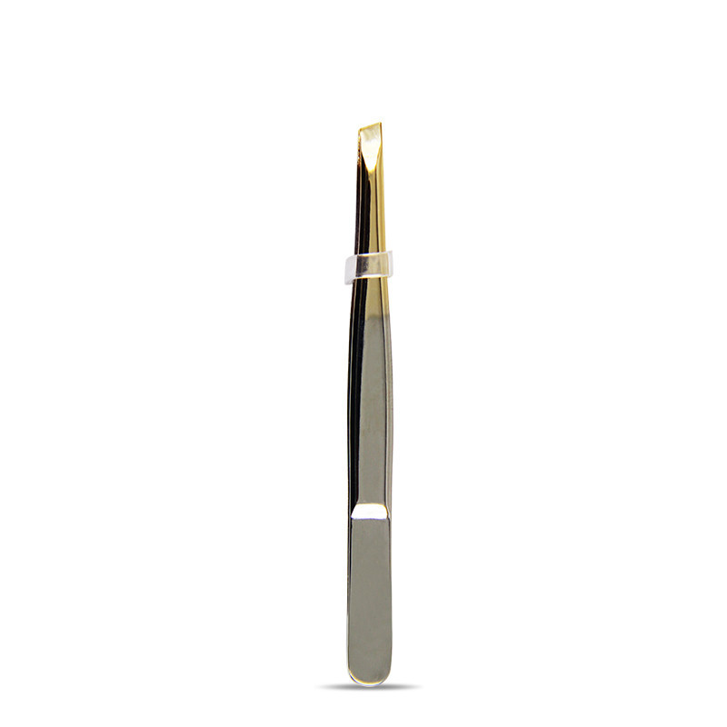 Jinzhipin eyebrow clip female eyebrow trimming tool clip metal oblique eyebrow clip beard hair removal tweezers eyebrow pliers