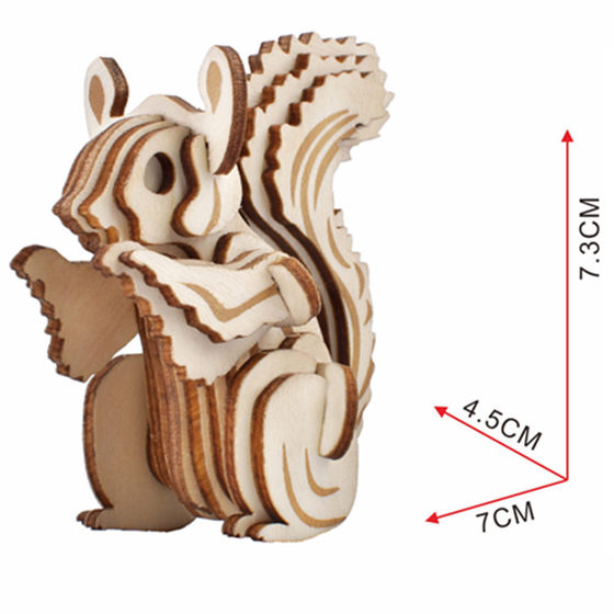 Cute Cartoon Animal Diy Building Blocks Stereo Puzzle Children's Handmade Wooden Assembled Model Stall Toy