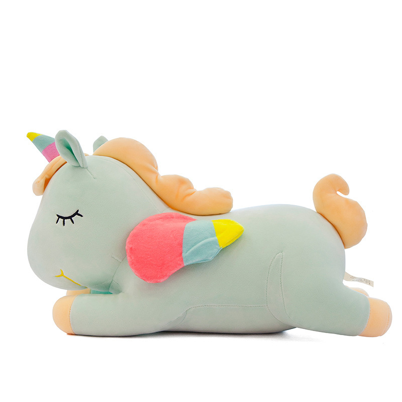 レインボーユニコーンぬいぐるみクリエイティブ枕人形人形ソフトぬいぐるみおもちゃかわいい Unicornio 枕人形|undefined