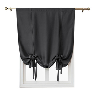 Amazon AliExpress hot sale new modern simple high precision double-sided matte high shading solid color Roman short curtain