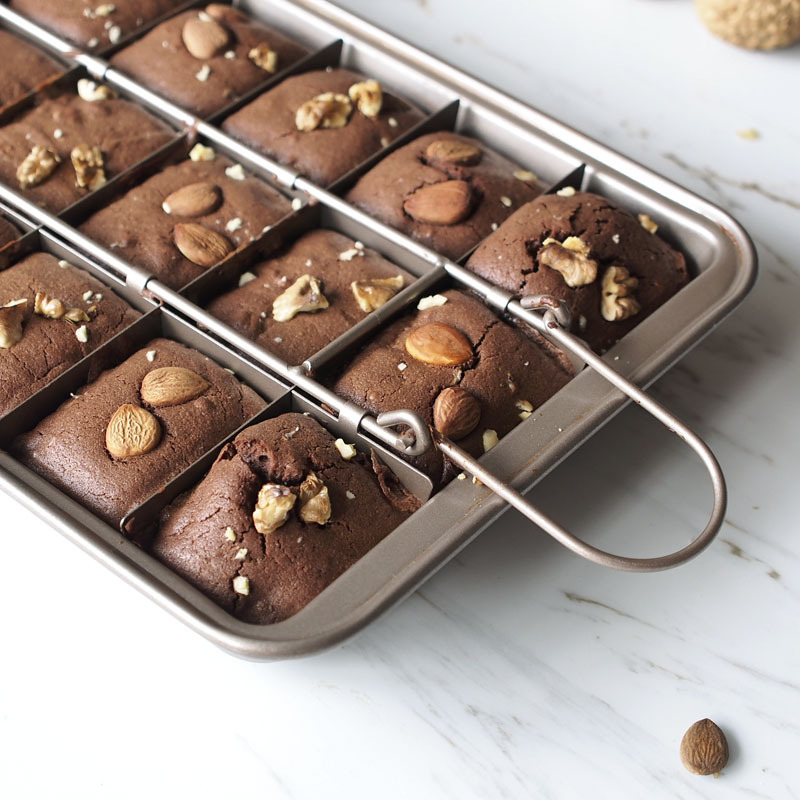 Brownie non-stick cake Pan mould square baking Pan bread baking tools thickened solid bottom Brownie Pan