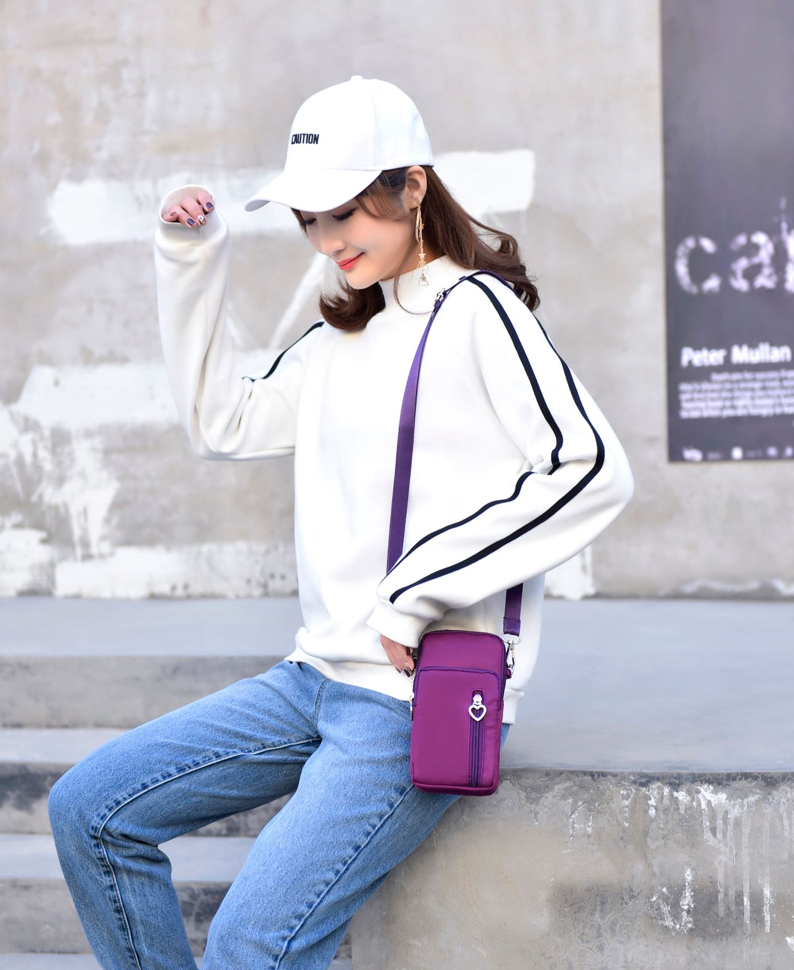 2020 New Mobile Phone Bag Women's Crossbody Bag Korean Style Mini Small Bag for Mobile Phone Bag Hanging Neck Coin Purse Summer