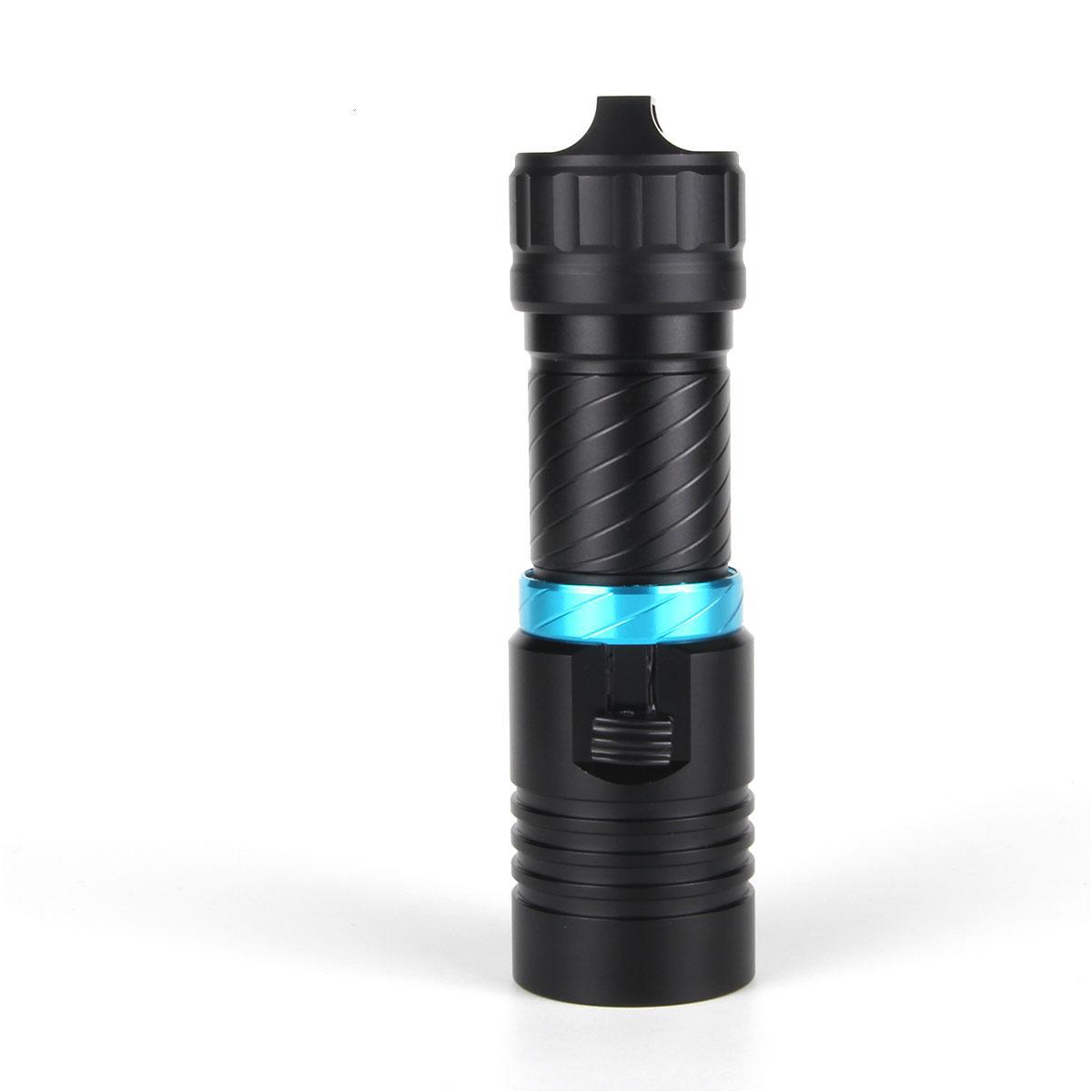 Новый фонарик DX1L2 T6 фонарик для дайвинга из алюминиевого сплава светодиодный зарядка 80 метров подводный фонарик Наружное освещение