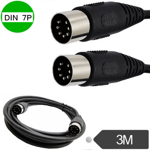 din 7pin male-to-male DIN7PIN male-to-male computer/medical equipment large din through-side 7PIN cable
