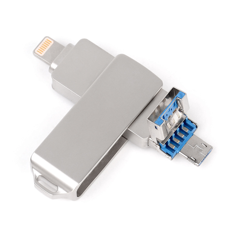 Cross-border expansion U disk 1TB 512GB is suitable for Apple Android computer three-in-one high-speed rotating mobile phone U disk
