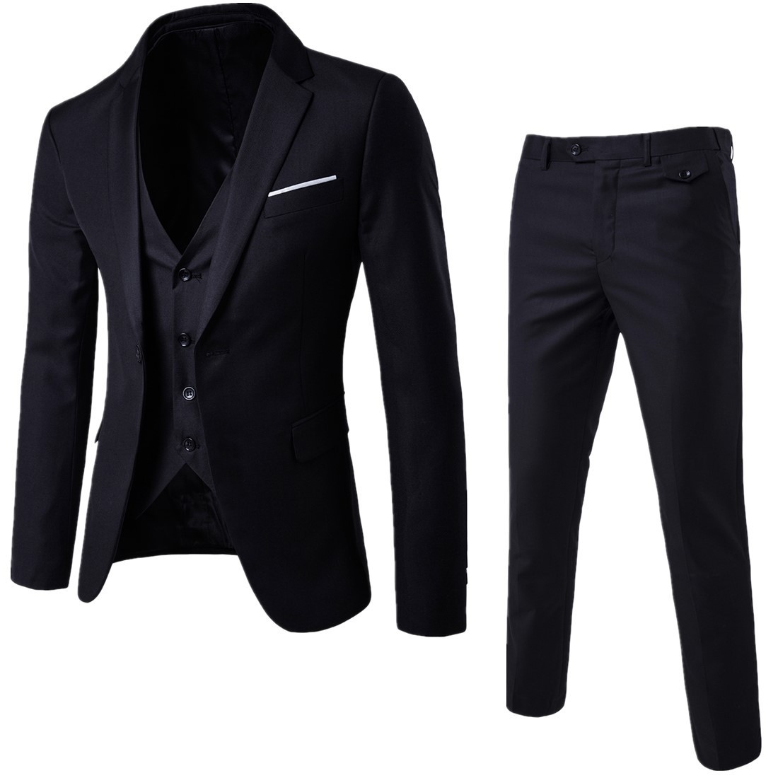Suit suit men's three-piece business casual suit professional formal dress bridesmaid suit bridegroom wedding dress summer