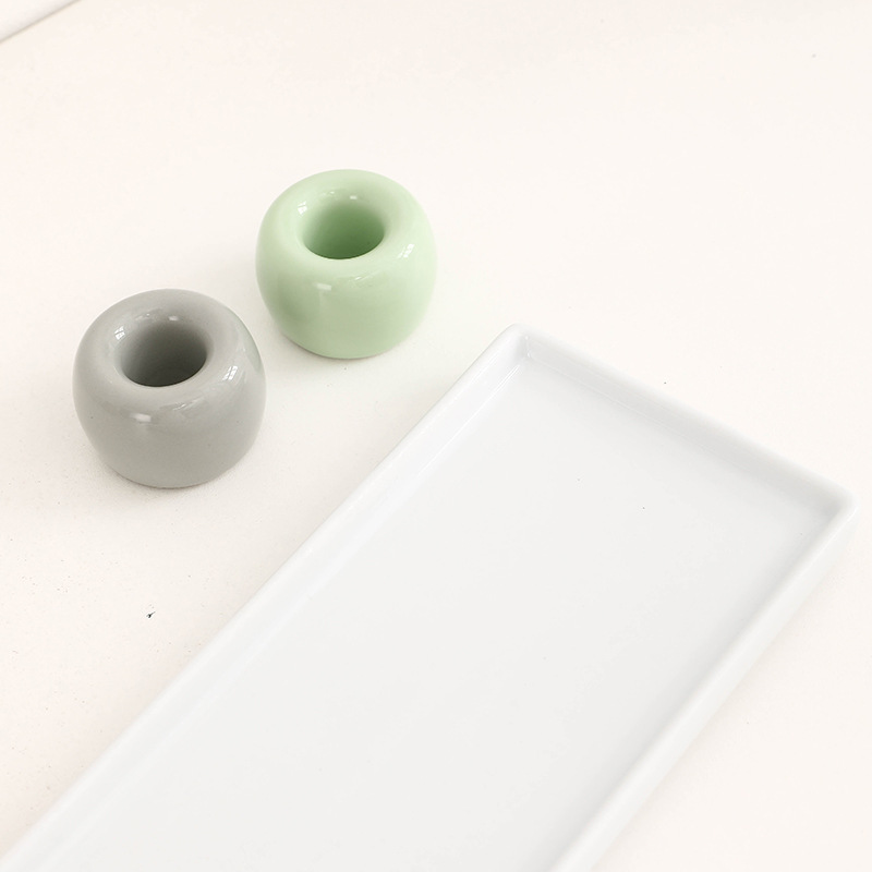 Japanese Style Ceramic Toothbrush Holder Storage Rack Toothbrush Base Nordic Style Home Trembling Tone Storage Toothbrush Holder