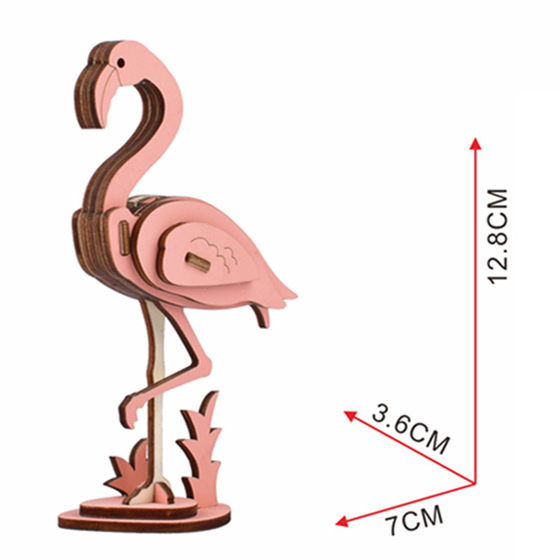 Cute Cartoon Animal Diy Building Blocks Stereo Puzzle Children's Handmade Wooden Assembled Model Stall Toy