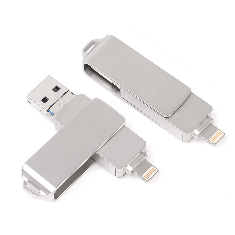 Cross-border expansion U disk 1TB 512GB is suitable for Apple Android computer three-in-one high-speed rotating mobile phone U disk