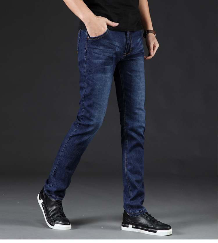 A generation of hair stretch jeans men's straight loose large size business casual pants young men's pants wholesale