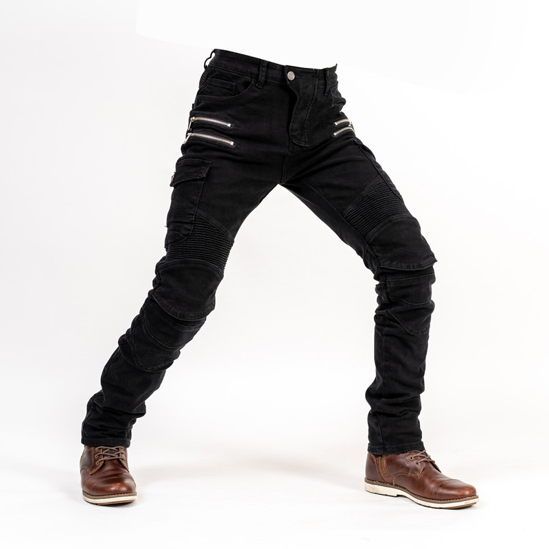 MOTO-PANTS Casual Men's Bike All-Black All-Season Ball Sports Cotton Casual Fashion Pants