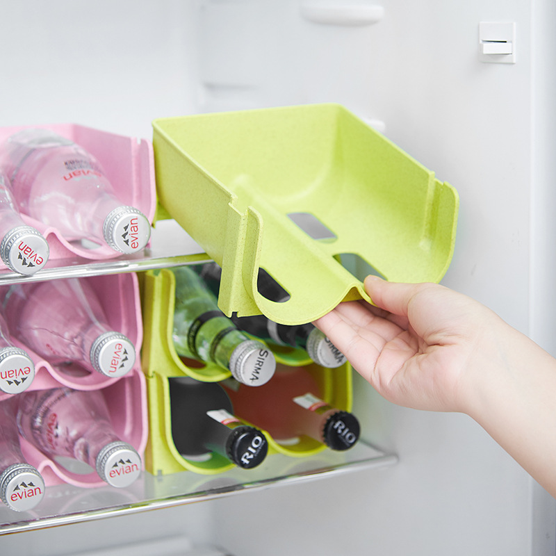Creative refrigerator beverage storage box stackable beer cans anti-fall storage rack wish Amazon New