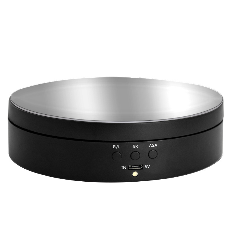 Cross-border new electric display table three-speed adjustable angle intelligent charging rotary shooting display table turntable
