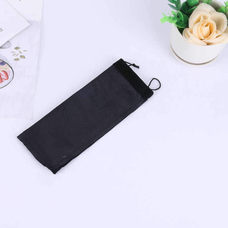 10x 30cm black flannel bag flannel beveled straw storage gift packaging bag small jewelry cloth bag can be printed