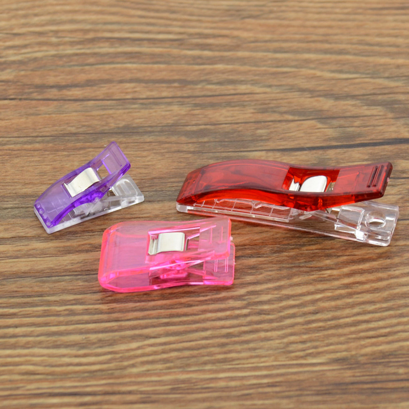 Cross-Border special for small, medium and large strong side clip color plastic axe clip long tail clip patchwork sewing clip