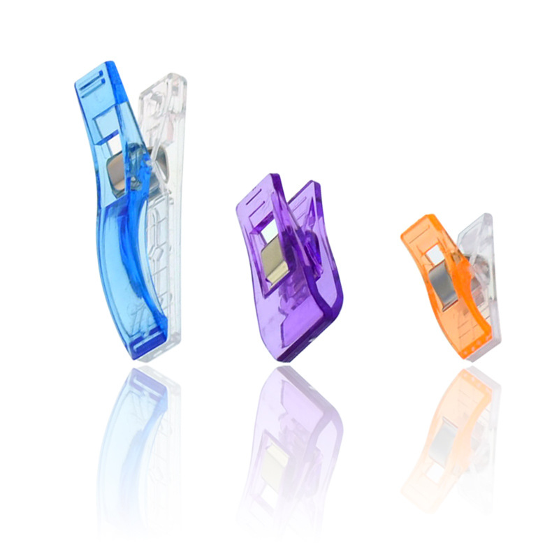 Cross-Border special for small, medium and large strong side clip color plastic axe clip long tail clip patchwork sewing clip