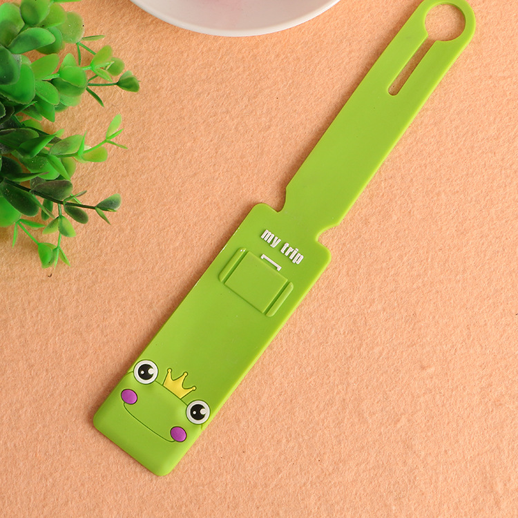 Factory wholesale cartoon PVC long luggage tag silicone boarding consignment travel listing soft rubber boarding pass