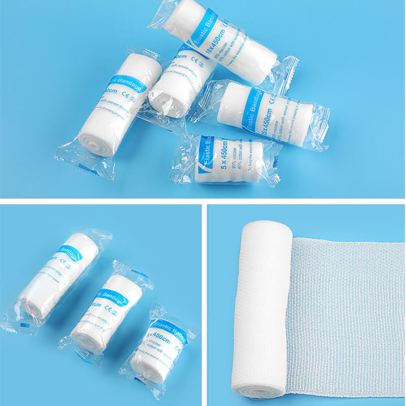 Medical pbt elastic bandage wound first aid dressing non-woven hemostatic bandage disposable trauma elastic bandage
