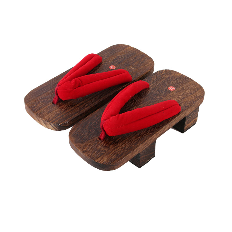 Chinese Style Wooden Slippers for Men and Women Couple Two-Tooth Wooden Slippers COS Japanese-Style Bench Wooden Slippers Kimono Clogs