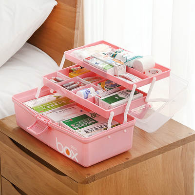 Medicine Storage Box Large and Small Multi-Layer Medical Storage Box Nail Art Painting Toolbox Portable Storage Box