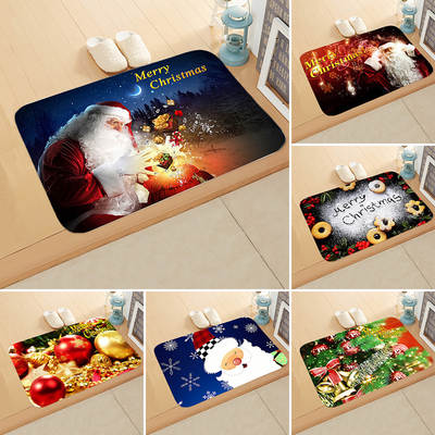 Cross-border new merry Christmas festive floor mat doormat bedroom bathroom home absorbent anti-slip carpet custom