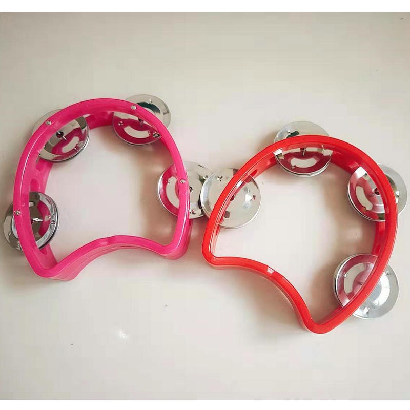 Wholesale plastic flower bell ring four bell ring KTV Orff double row hand bell toy dancing toy wholesale