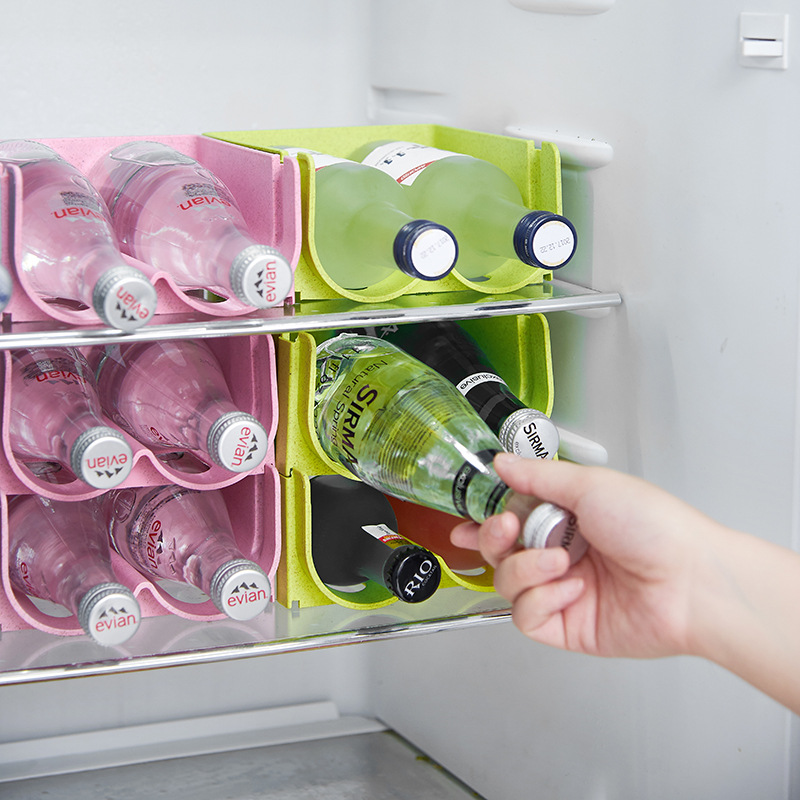 Creative refrigerator beverage storage box stackable beer cans anti-fall storage rack wish Amazon New