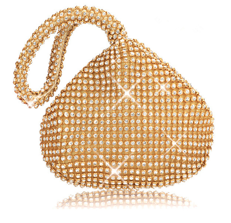Korean style women's Diamond handbag mine round small bag high-end portable dinner bag factory exclusive