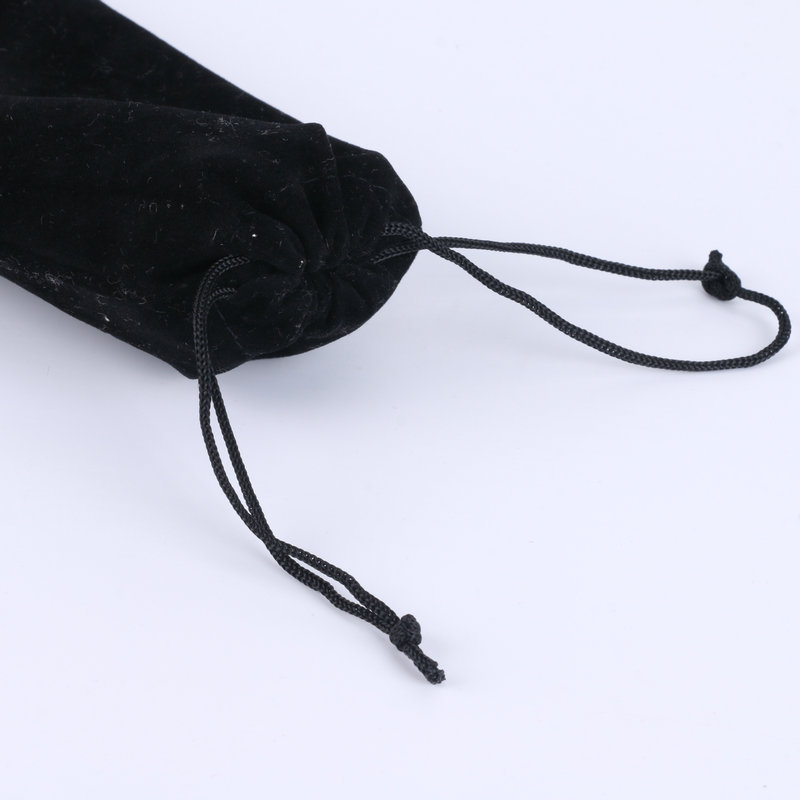 10x 30cm black flannel bag flannel beveled straw storage gift packaging bag small jewelry cloth bag can be printed