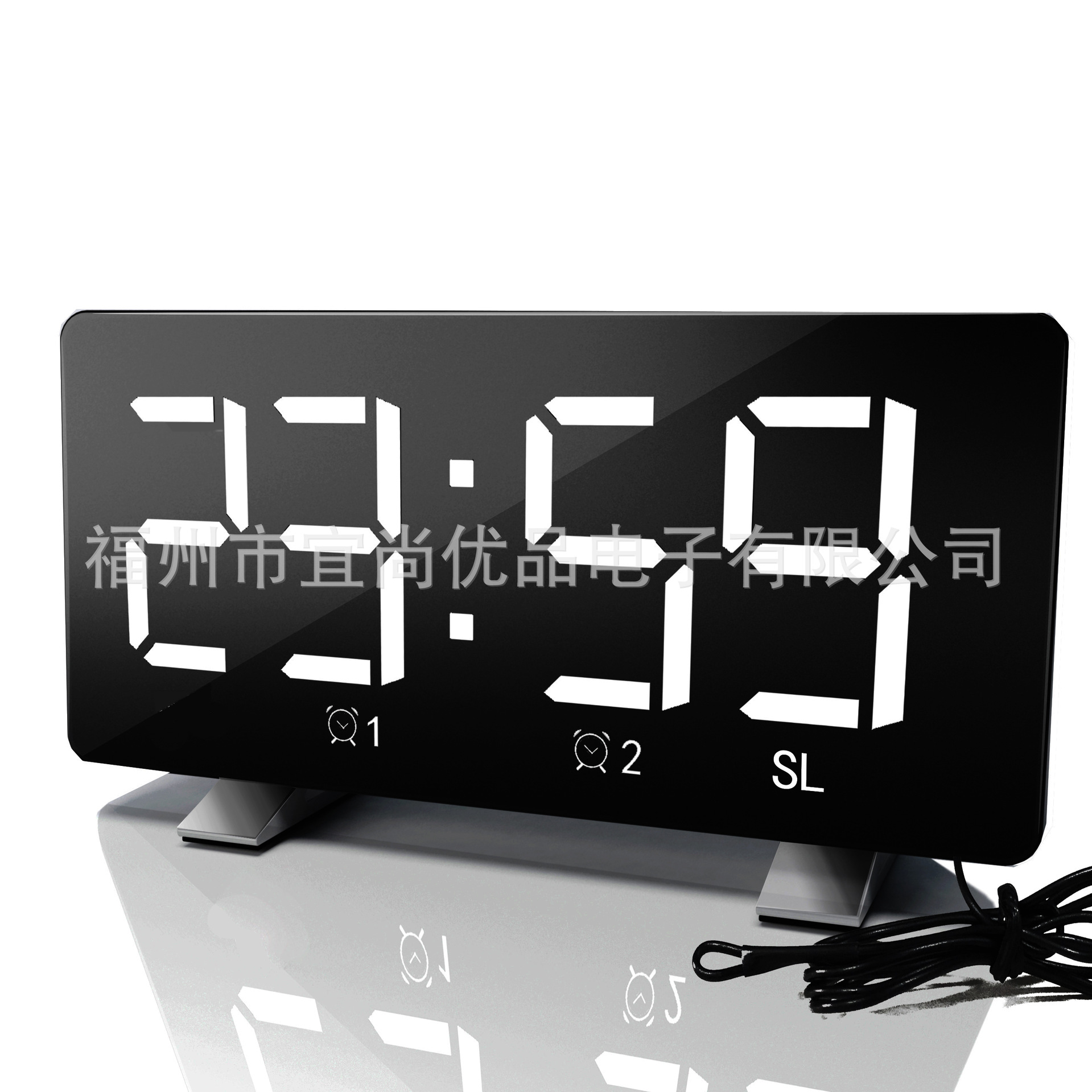 Amazon cross-border new LED radio alarm clock creative snooze electronic clock USB charging digital desk clock