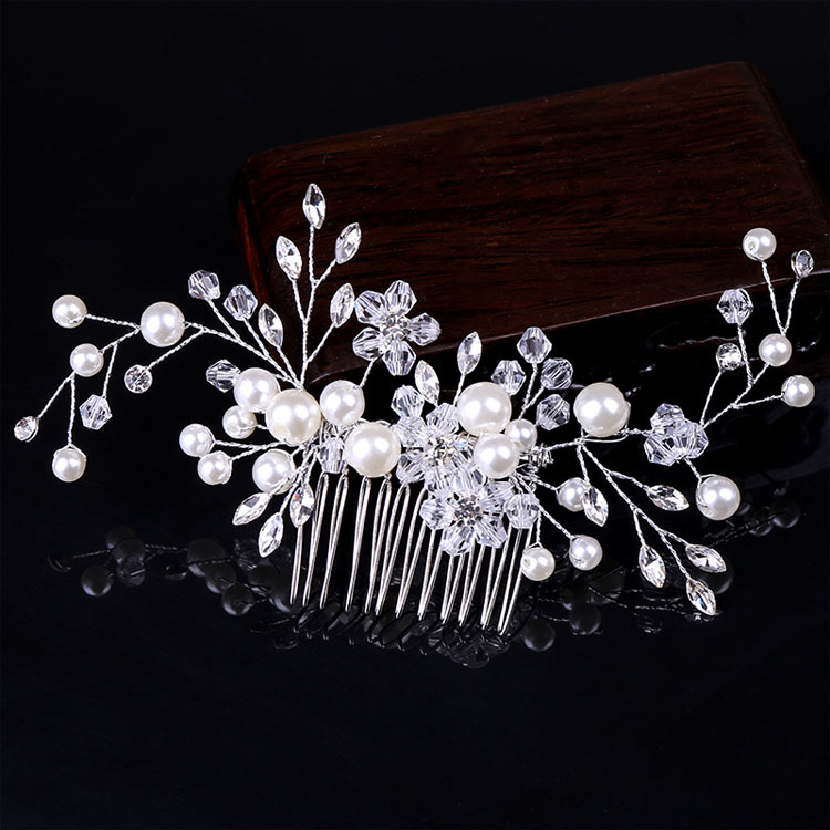 Factory Direct Bride White Crystal Headwear Bride Rhinestone Accessories 2018 New Hair Comb Accessories