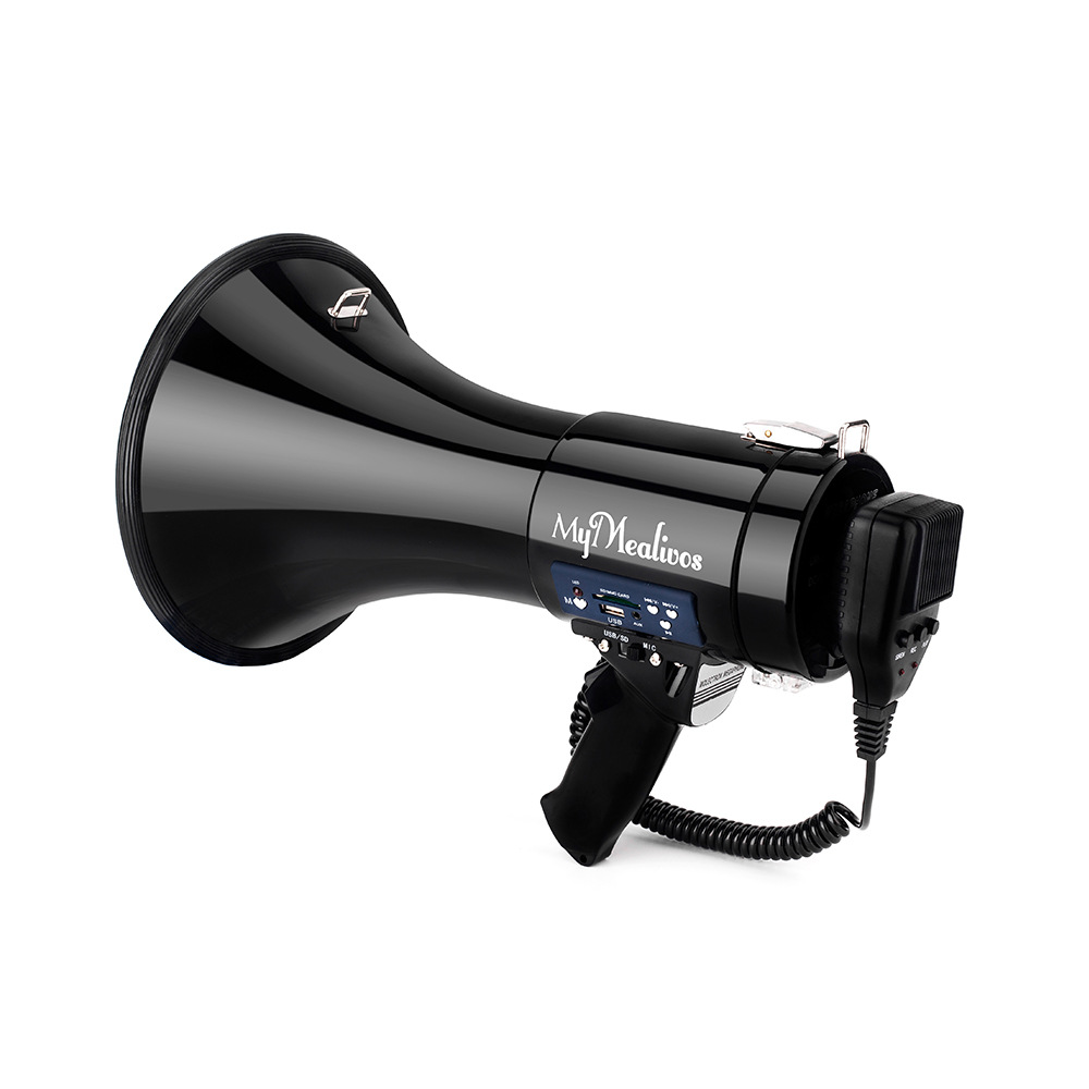 Mealivos50W megaphone recording alarm call USB handheld speaker loudspeaker anti-epidemic flood