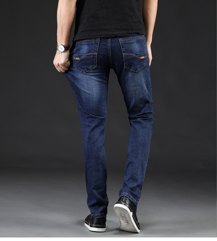 A generation of hair stretch jeans men's straight loose large size business casual pants young men's pants wholesale