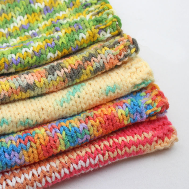 Baby wool Jane cotton workshop 4 strands dyed milk cotton rainbow cotton medium thick baby wool medium thick line wholesale