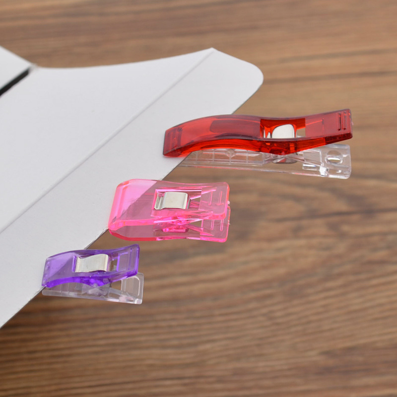 Cross-Border special for small, medium and large strong side clip color plastic axe clip long tail clip patchwork sewing clip