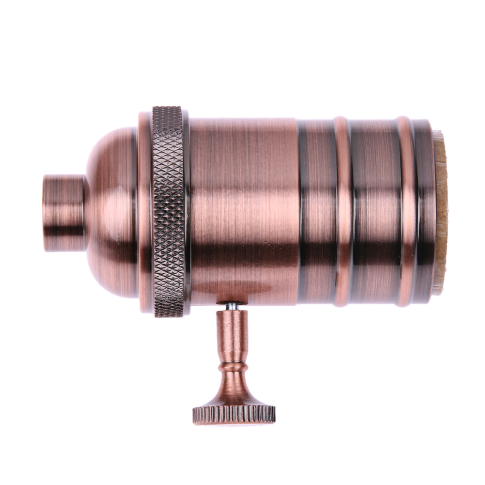 E26 E27 American gauge lamp knob switch pure copper lamp retro aluminum lamp bar restaurant casual style