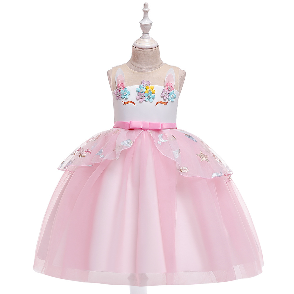 Cross-Border Women's Children's Dress Rainbow Unicorn Tail Skirt Mesh Cake Skirt Small Horse Cartoon Princess Skirt Cosplay