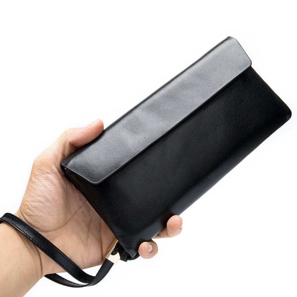 Soft Leather rfid Women's Leather Wallet Korean-style Top-layer Cowhide Wallet Wallet Women's Mid-length Women's Trendy Clutch