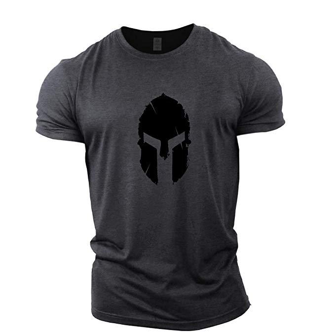 Gym Sports Running Loose Helmet Pattern Short Sleeve Casual Colorful T-Shirt