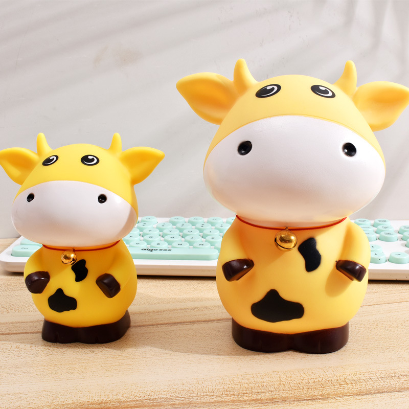 Children's Day Gifts Gifts Vinyl Animal Piggy Bank Cow Piggy Bank Children's Gifts Gifts Ornaments Piggy Bank