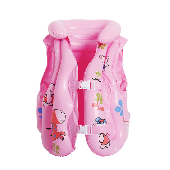 Factory supply PVC children inflatable swimwear children's life jacket buoyancy vest can be made factory direct sales